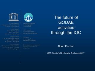 The future of GODAE activities through the IOC