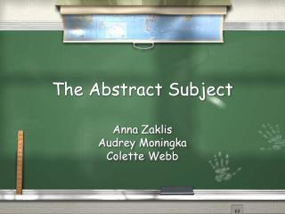 The Abstract Subject