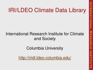 IRI/LDEO Climate Data Library