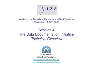 Pascal Heus Open Data Foundation pheus@opendatafoundation opendatafoundation