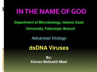 Department of Microbiology, Islamic Azad University, Falavarjan Branch Advanced Virology