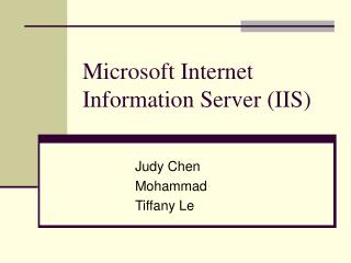 Microsoft Internet Information Server (IIS)