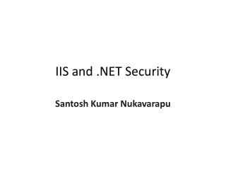 IIS and .NET Security
