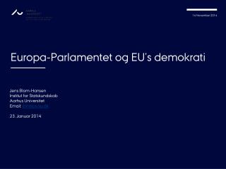 Europa-Parlamentet og EU’s demokrati