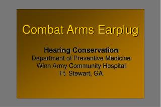 Combat Arms Earplug