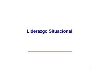 Liderazgo Situacional