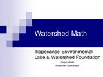 Watershed Math