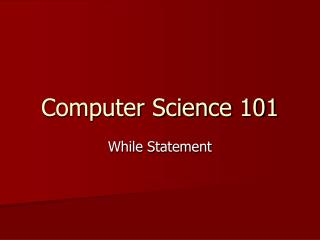 Computer Science 101