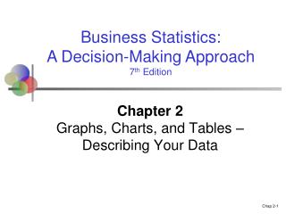 Chapter 2 Graphs, Charts, and Tables – Describing Your Data