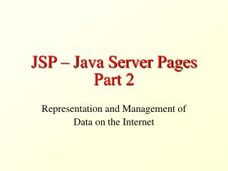 JSP – Java Server Pages Part 2