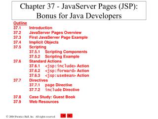 Chapter 37 - JavaServer Pages (JSP): Bonus for Java Developers