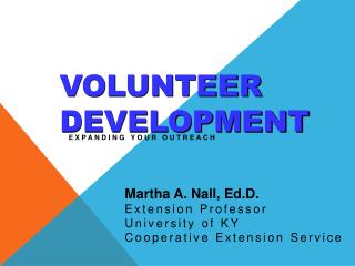 Volunteer Development