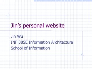 Jin’s personal website