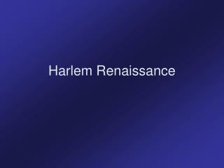 Harlem Renaissance