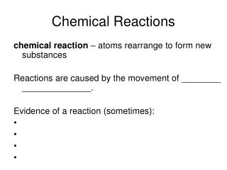 Chemical Reactions