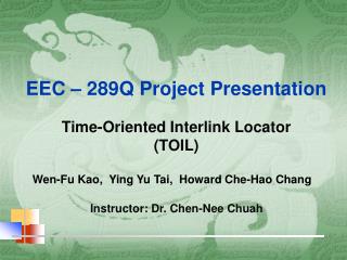 EEC – 289Q Project Presentation