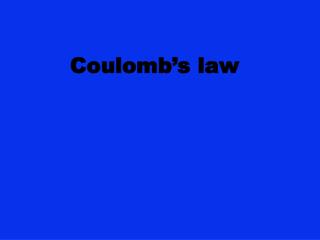 Coulomb’s law