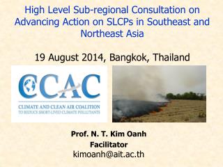 Prof. N. T. Kim Oanh Facilitator kimoanh@ait.ac.th