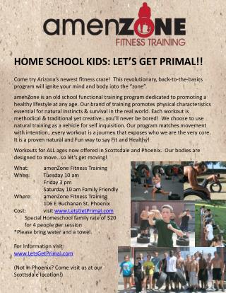 HOME SCHOOL KIDS: LET’S GET PRIMAL!!