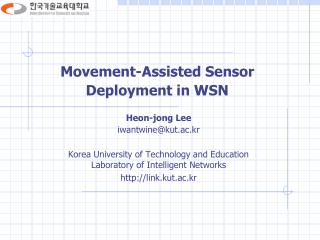 Movement-Assisted Sensor Deployment in WSN