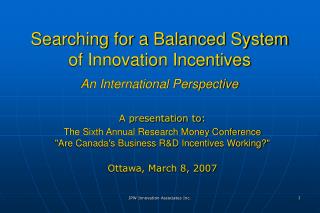 Searching for a Balanced System of Innovation Incentives