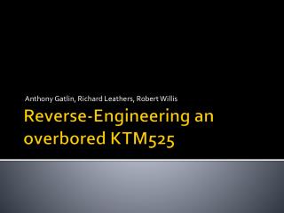 Reverse-Engineering an overbored KTM525