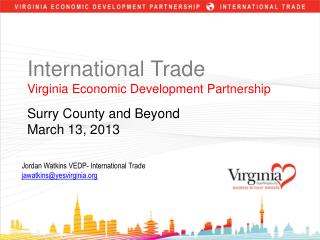 International Trade Virginia Economic Development Partnership