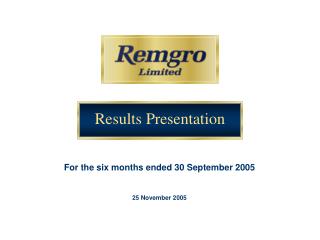 Results Presentation