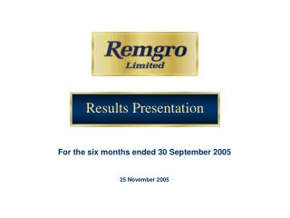 Results Presentation