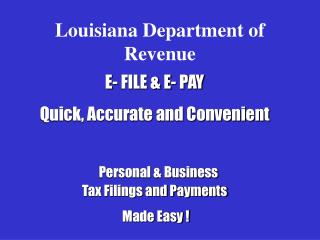 Louisiana Department of Revenue