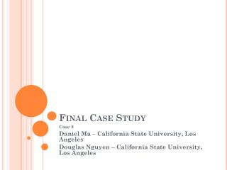 Final Case Study