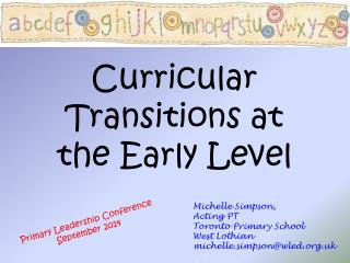 Curricular Transitions at the Early Level