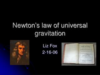 Newton’s law of universal gravitation