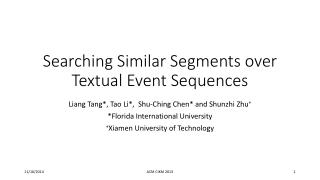 Searching Similar Segments over Textual Event Sequences