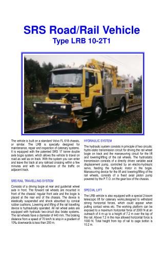 SRS Road/Rail Vehicle Type LRB 10-2T1