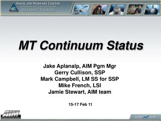 MT Continuum Status