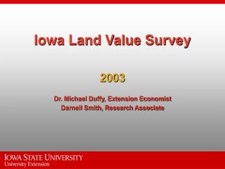Iowa Land Value Survey