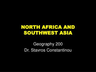 NORTH AFRICA AND SOUTHWEST ASIA