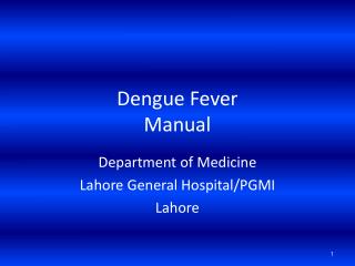 Dengue Fever Manual