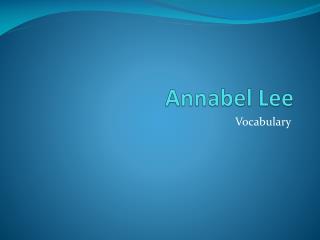 Annabel Lee
