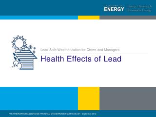 Health Effects of Lead