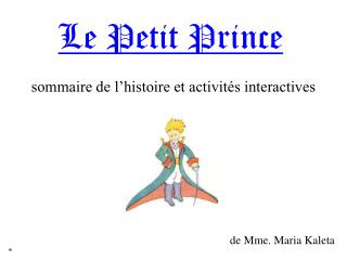 Le Petit Prince