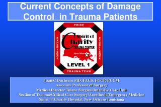Current Concepts of Damage Control in Trauma Patients