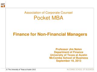 Association of Corporate Counsel Pocket MBA