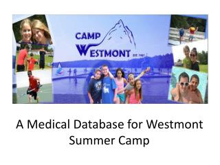 A Medical Database for Westmont Summer Camp