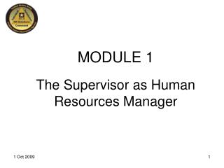 The Supervisor as Human Resources Manager