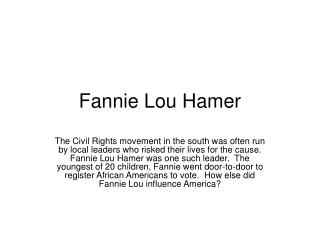 Fannie Lou Hamer