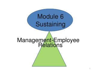 Module 6 Sustaining