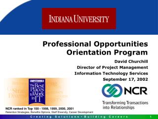 Professional Opportunities Orientation Program