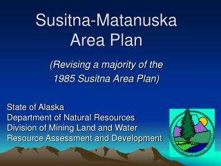 Susitna-Matanuska Area Plan